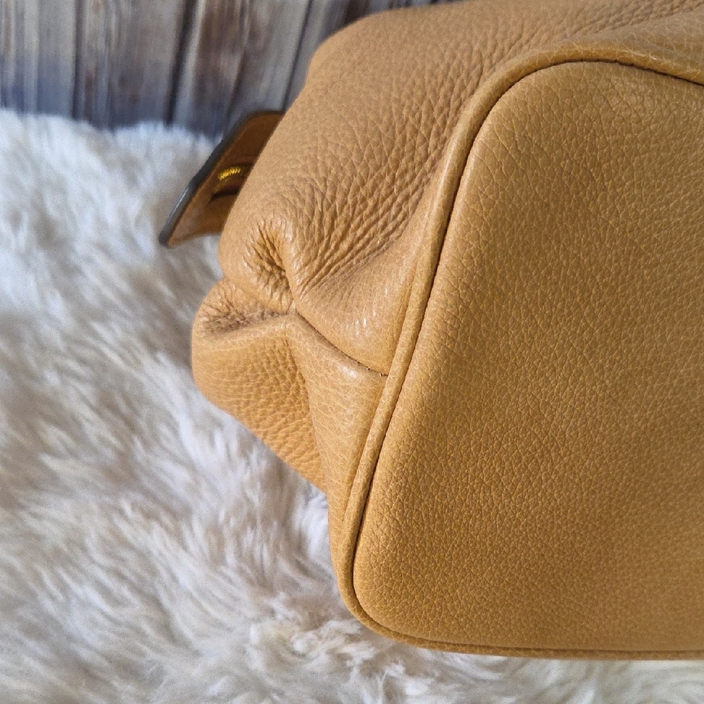 G.I.L.I. Tan Leather Satchel with Tassel And Crossbody Strap - Picture 7 of 14